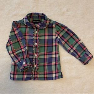 Ralph Lauren Girl’s Plaid Ruffled Shirt